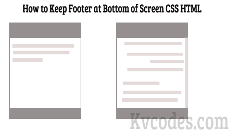 simple css sticky footer