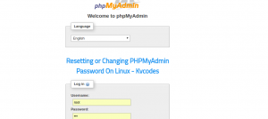 ssh forgot phpmyadmin password